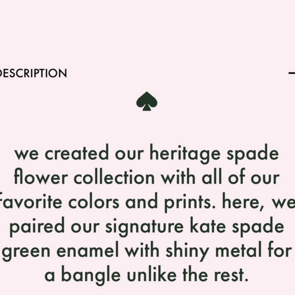 💚▪️Kate Spade▪️ Heritage Spade Flower green Thin Hinged Bangle Bracelet - Picture 7 of 9